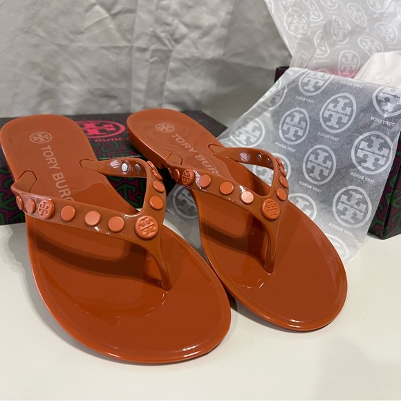 Tory Burch Women's Studded Jelly Thong Sandals - Picture 1 of 17